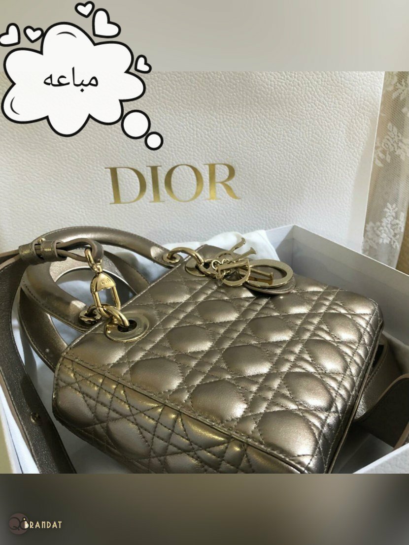 جنطه ديور جلد ميتاليك لامع