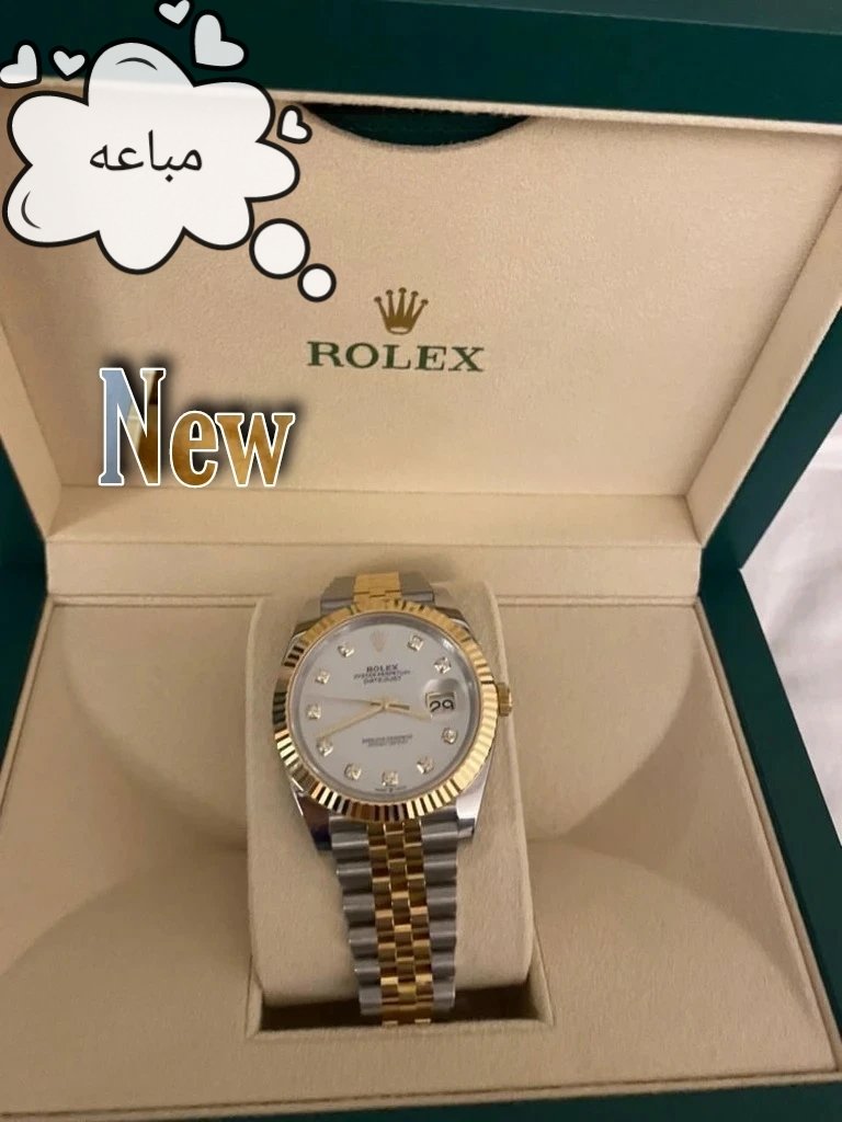 ساعة رولكس صدف ابيض