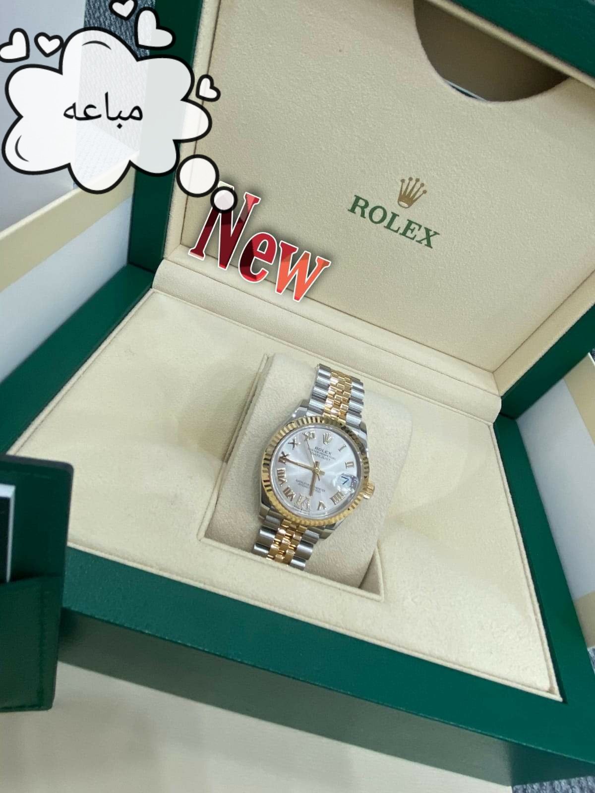 ساعة رولكس مينا سلفر