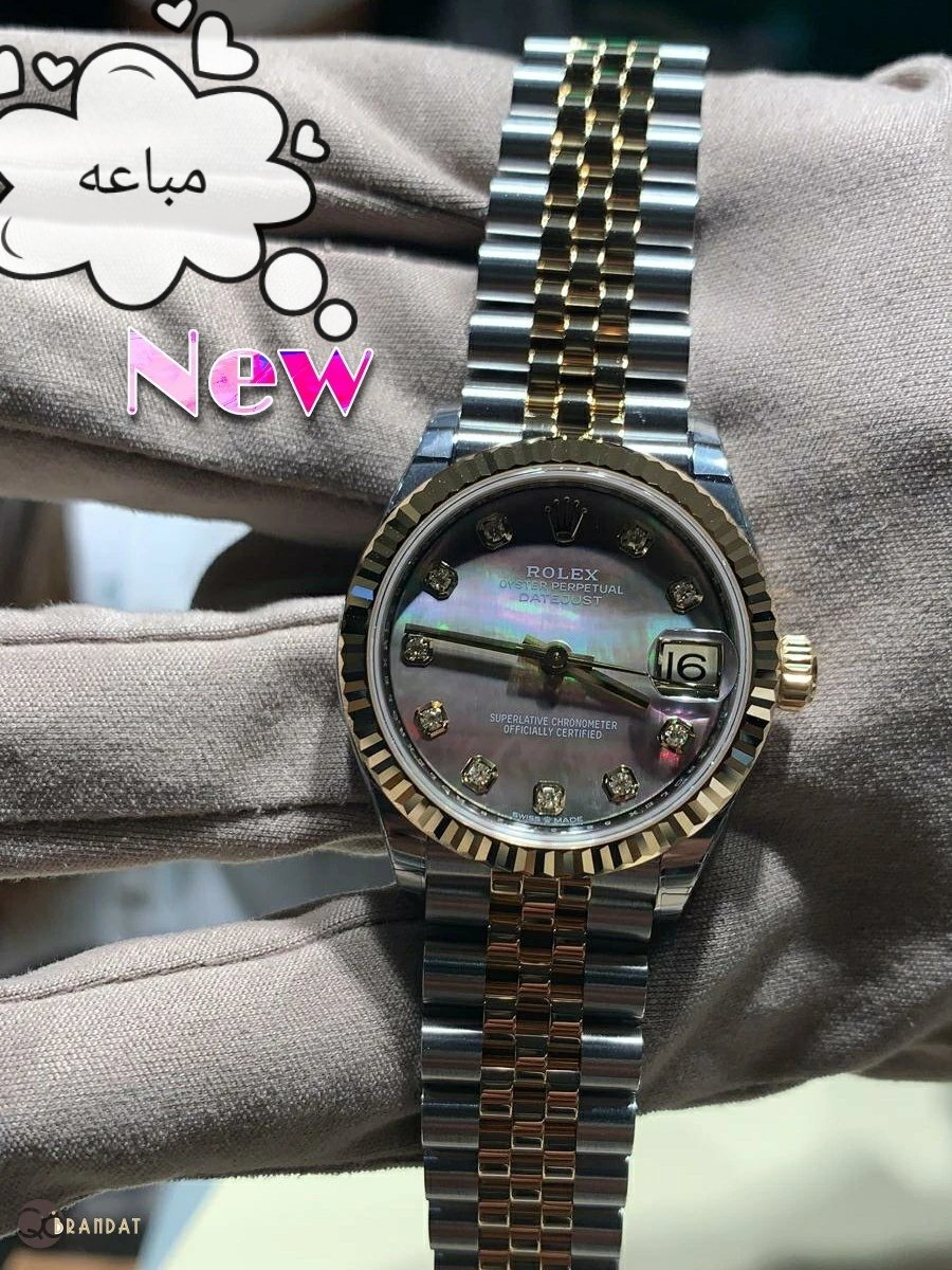 ساعة رولكس صدف اسود