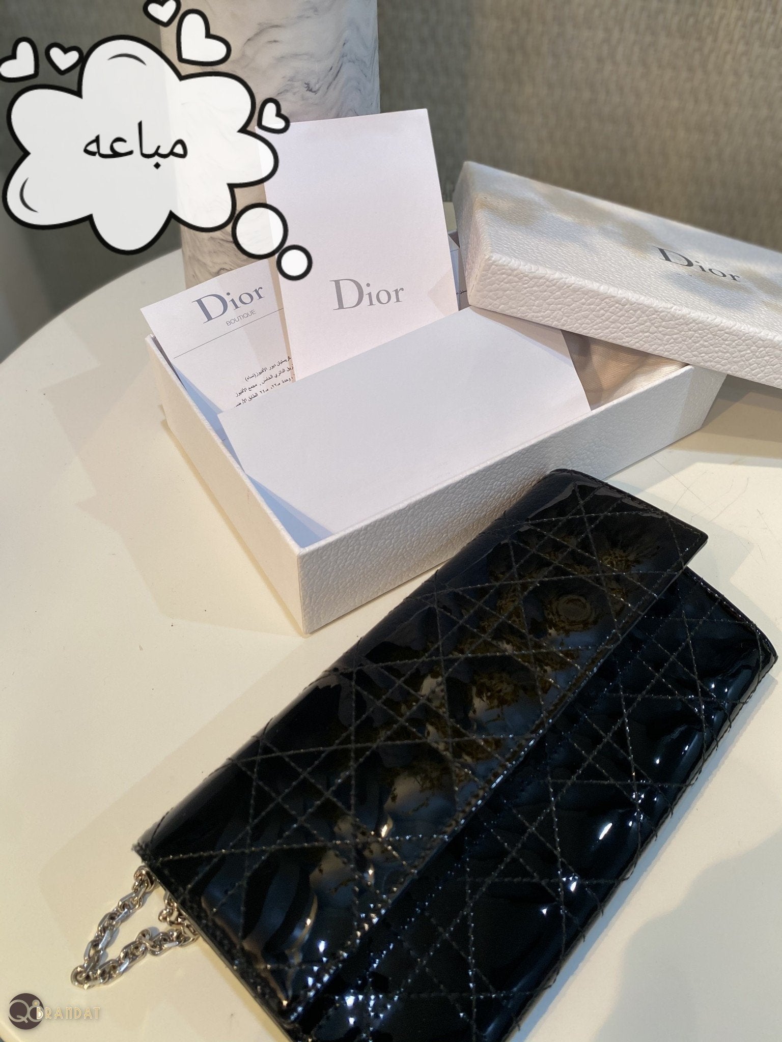 جنطة ديور كروس اسود لمعه شايني