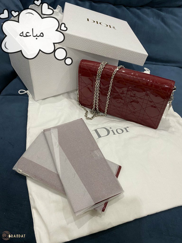 جنطة ديور شايني سمول عنابي 